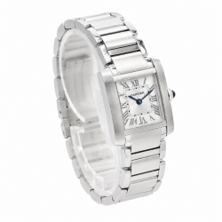 Cartier Tank Française Small WSTA0065 White Dial Watch